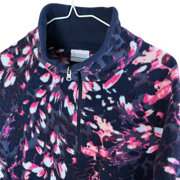 Columbia Women’s Sz Large 1/4 Zip Fleece Pullover Sweatshirt Printed - Picture 2 of 7